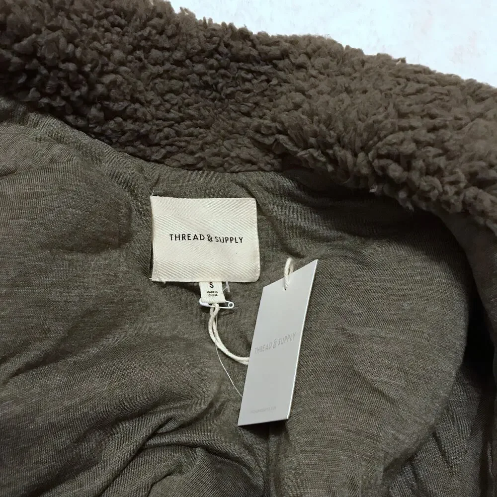 Thread & Supply NWT Full Zip Sherpa Teddy Jacket Women Various